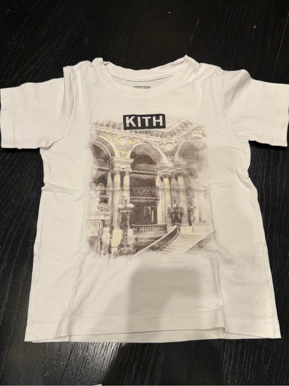 KITH White Kids Short-Sleeve Tee with Architectural Graphic